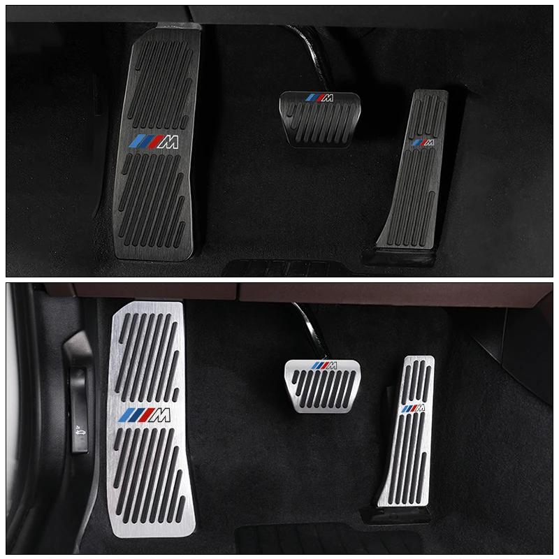 Car Sticker 2025 Hot 2Pcs Car Logo Door Pedal Cover Alloy Door Pedal Cap Accessories For BMW E46 E90 E60 F30 F10 E39 E36 F20 E87