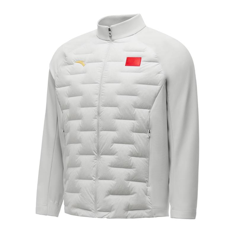 Anta Простая куртка-пуховик с воротником-стойкой, универсальная, повседневная, на молнии, спортивная, теплая, женская верхняя одежда 462540104-1