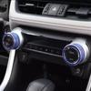 For Toyota RAV4 -2024 Blue Air Condition Knob Button Ring Cover Decor Pair