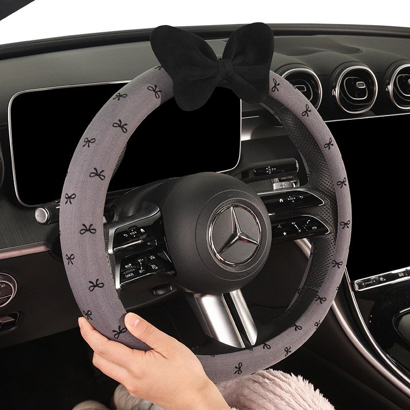 2025 New Four Seasons Bow Car Steering Wheel Cover
