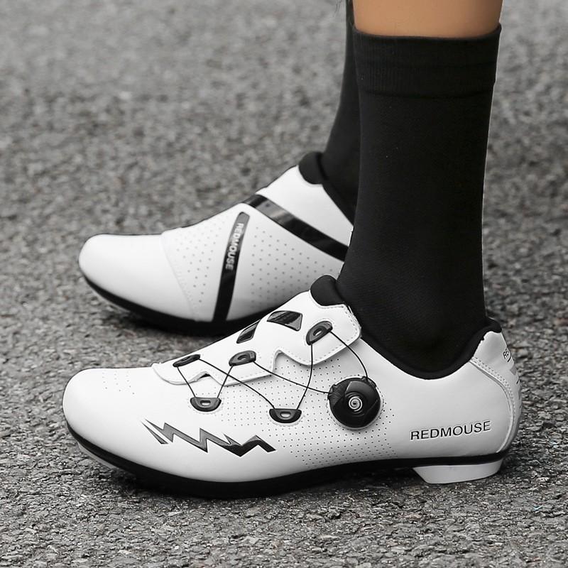 Mens Cycling Shoes Professional Road MTB Bike Hard Sole Breathable Indoor Trainer Non-Cleat Clipless Options