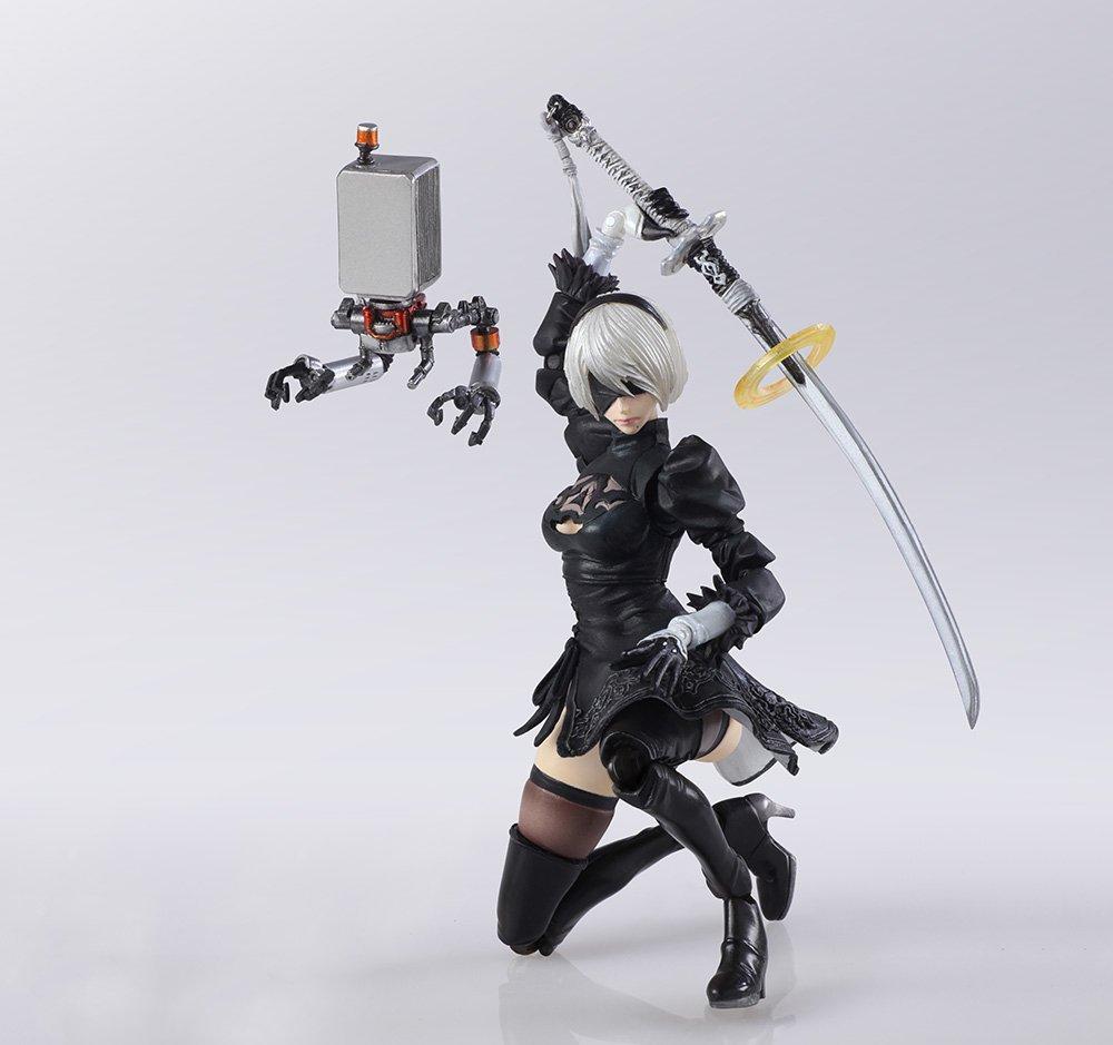 Nier Automata Bring Arts 2B & Машинная форма жизни (Набор из 2) Раскрашенная подвижная фигурка из ПВХ
