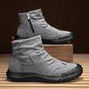 Autumn Winter Men's Boots High Top Leather Shoes Men's Ankle Boots Fashion Comfortable Motorcycle Boots Platform Boots Man