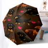 Dachshund Heart- Automatic Umbrella, Four Seasons Portable Folding Umbrella, Suitable for Men and Women, Travel, Daily Compact Umbrella, Out