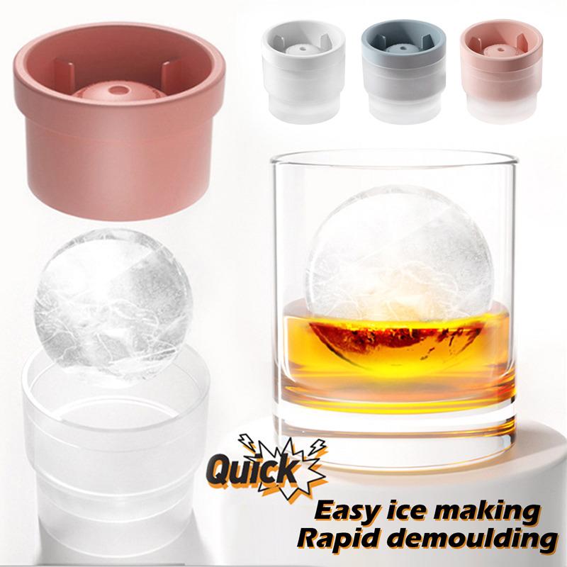Silicone Sphere Ice Cube Mold Kitchen Stackable Slow Melting Diy Ice Ball Round Jelly Making Mould For Cocktail Whiskey Drink