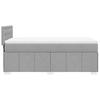 Box Spring Bed with Mattress Light Grey 80 x 200 cm Fabric