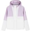 Куртка свободного кроя с капюшоном и длинными рукавами Color Block, женские куртки Paper-White Wisteria-Purple 162446602S-7
