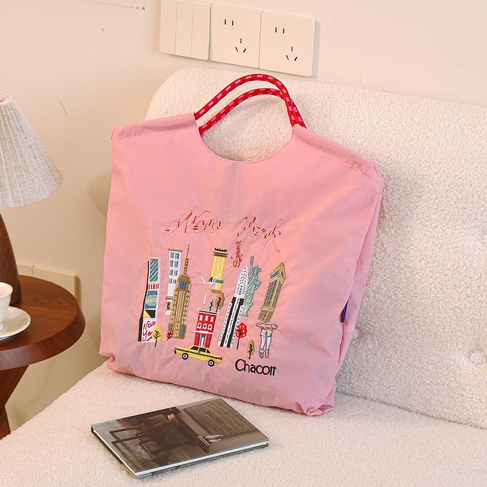 Embroidery Shopping Bag Women'S Fashion Niche Large Capacity Shoulder Bag Tide