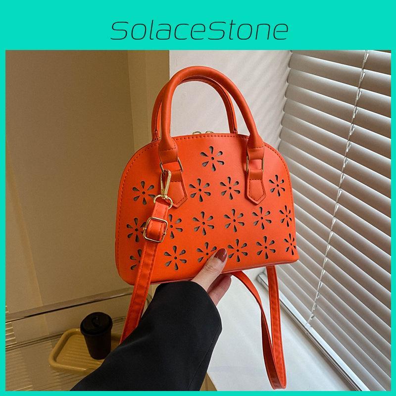 Stylish Shell Bag For Casual Commuting Chic Pu Handbag Available In Black Pink Orange Purple Green