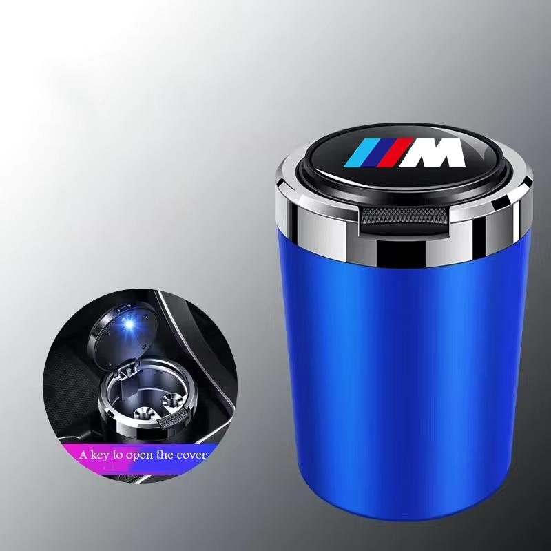 BBYX8 New 2025 Car Ashtray Cigarette Butt Holder Container Accessories for BMW M X5 X1 X3 X2 X6 X7 X4 Portable One-Button Opening Car