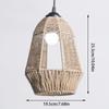 Imitation Rattan Lampshade Hand Woven Paper Rope Pendant Lamp Cover Ceiling Chandelier Light Shades Bedroom Living Room Decor