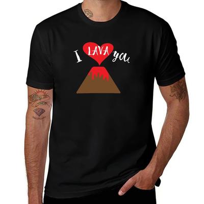 Милая забавная футболка I Lava You Вулкан День Святого Валентина Спортивная быстросохнущая футболка для унисекс