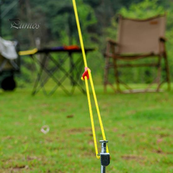 Ветрозащитная веревка для наружного применения Сверхлегкий шнур для палатки с регулятором натяжения Износостойкая суперпрочная на растяжение Светоотражающая веревка для кемпинга