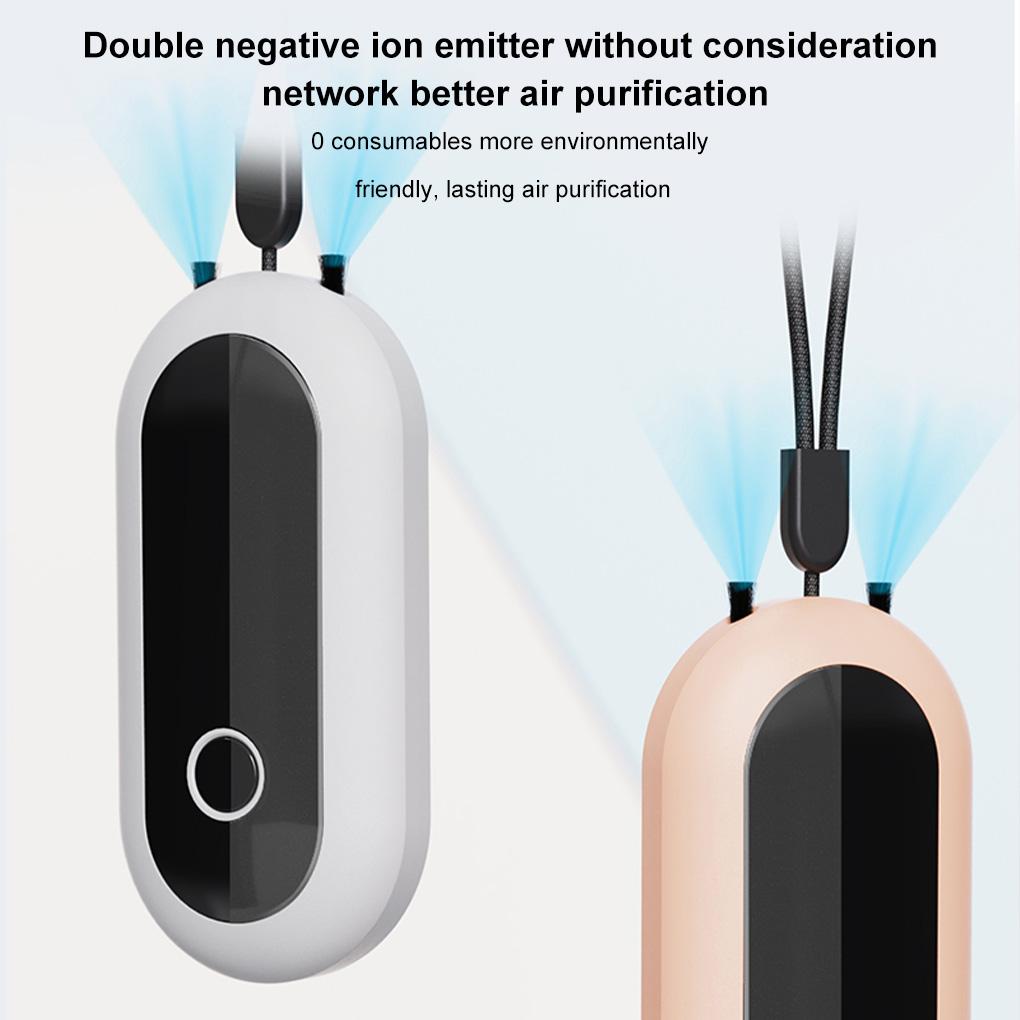 Освежитель воздуха, носимый электронный ионизатор, перезаряжаемый, шейный, 1200 Вт/см³, малошумный генератор отрицательных ионов, внутренний смог для автомобиля
