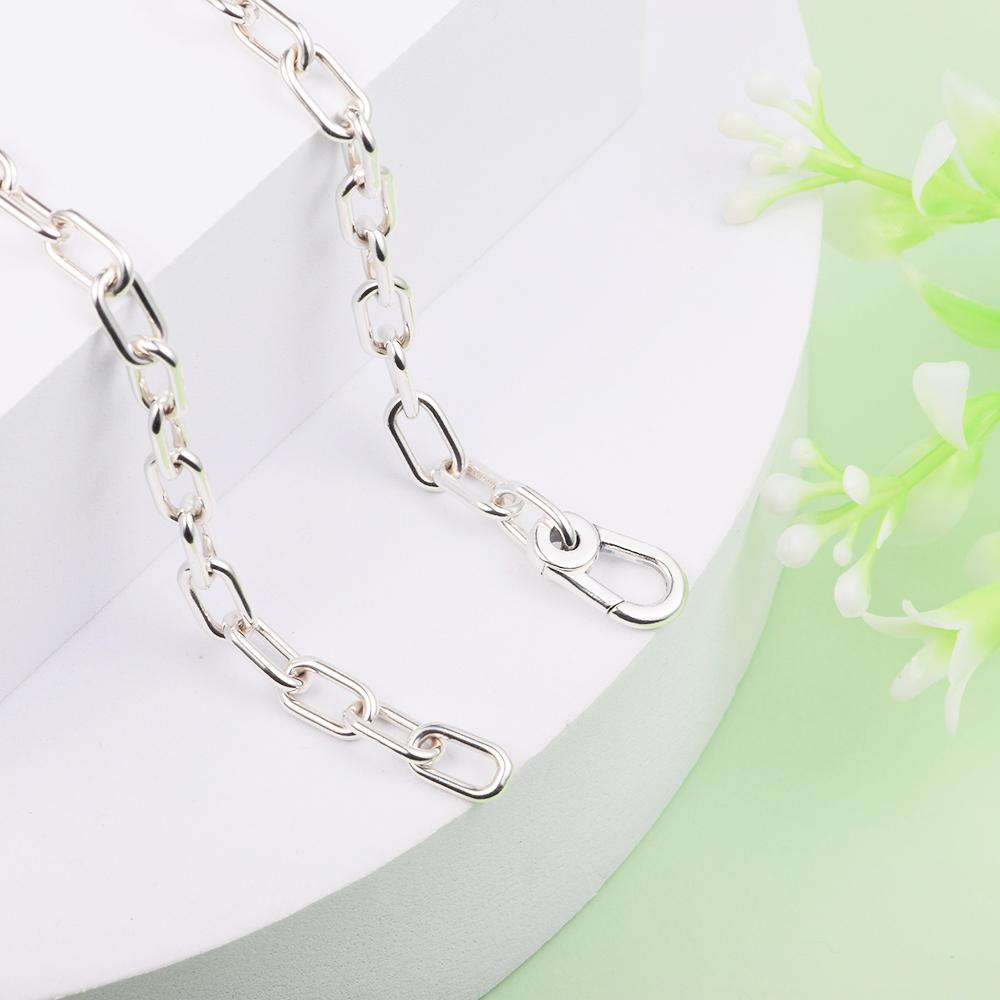 Цепочка Me Link Femme, ожерелье из стерлингового серебра 925 пробы для женщин, модные ювелирные изделия, изготовление своими руками, Pulseira Feminina, новинка