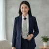 Korean Style Full Pearls Tie Black Choker Hand-beaded Long Necktie Academic Style Geometric Decoration Shirt Tie Daily