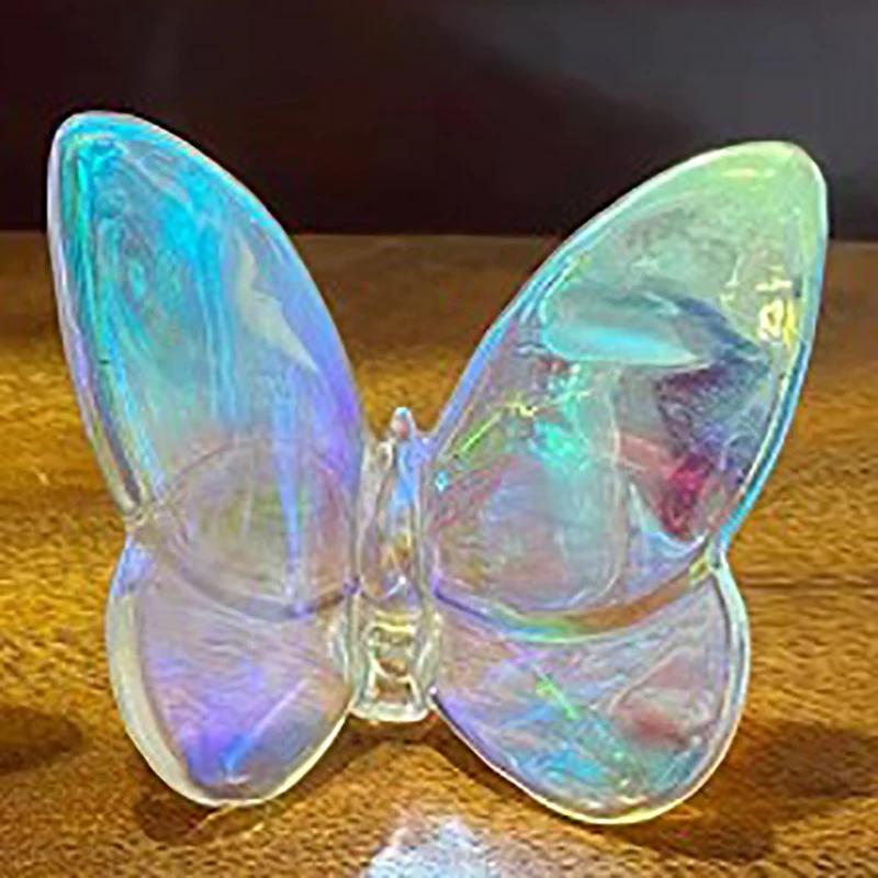 Хрустальные крылья бабочки Papillon, трепещущие, стеклянные, счастливые, бабочки, украшения, декор для дома, поделки, аксессуары, подарок на день рождения