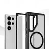 Samsung Galaxy S22 Ultra Case with Frame, MagSafe-Resistant, Transparent/Black