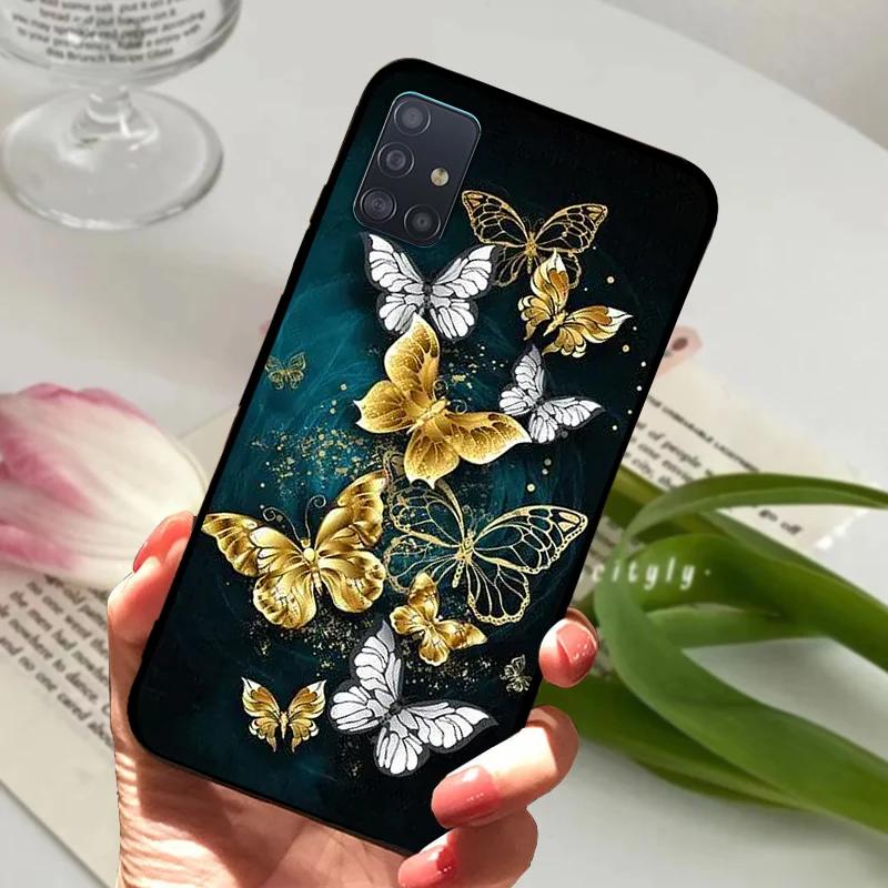 Чехол для Samsung A71 4G 5G Мягкий Силикон ТПУ Задняя крышка телефона Для Samsung Galaxy A Quantum Чехлы A716N Ударопрочный Бампер Fundas
