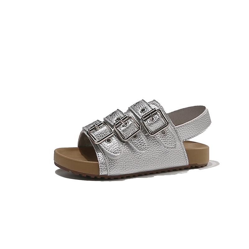 Punk Outdoor Summer Children's Platform Sandals Trendy Rivets Buckle Beach Shoes Boy Non-Slip Girls Casual Wading Sandals J03314