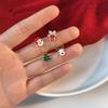 Christmas MIxed Earring Set For Women Shiny Crystal Zircon Snowflake Elk Deer Xmas Tree Bell Earrings For Women New Year Gifts