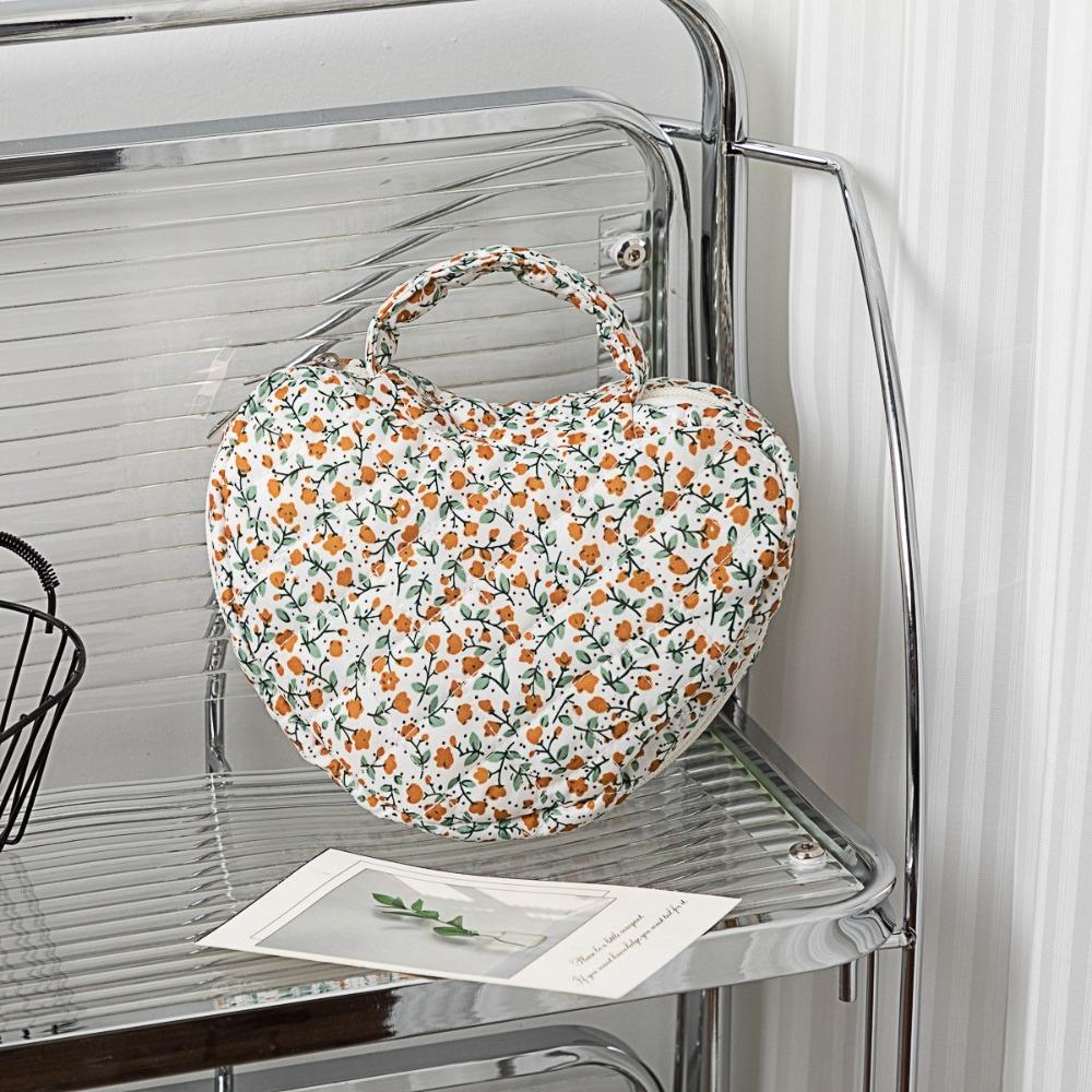 Multi-functional Polyester Floral Cosmetic Bag Portable Zipper Closure Storage Handbag Large Capacity Makeup Bag Travel
