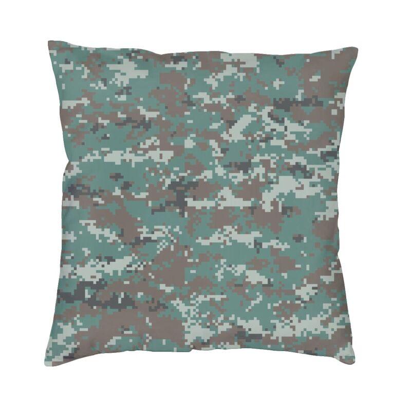 US Military Woodland Camo Pattern Cushion Covers xcm Velvet Camouflage Pillow Case Sofa Pillowcase Living Room Decoration