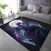 Multiple sizes Purple dragon, moon backdrop Print Carpet Rug for Living Room Bedroom Sofa Doormat Home Decor Non-slip Floor Mat