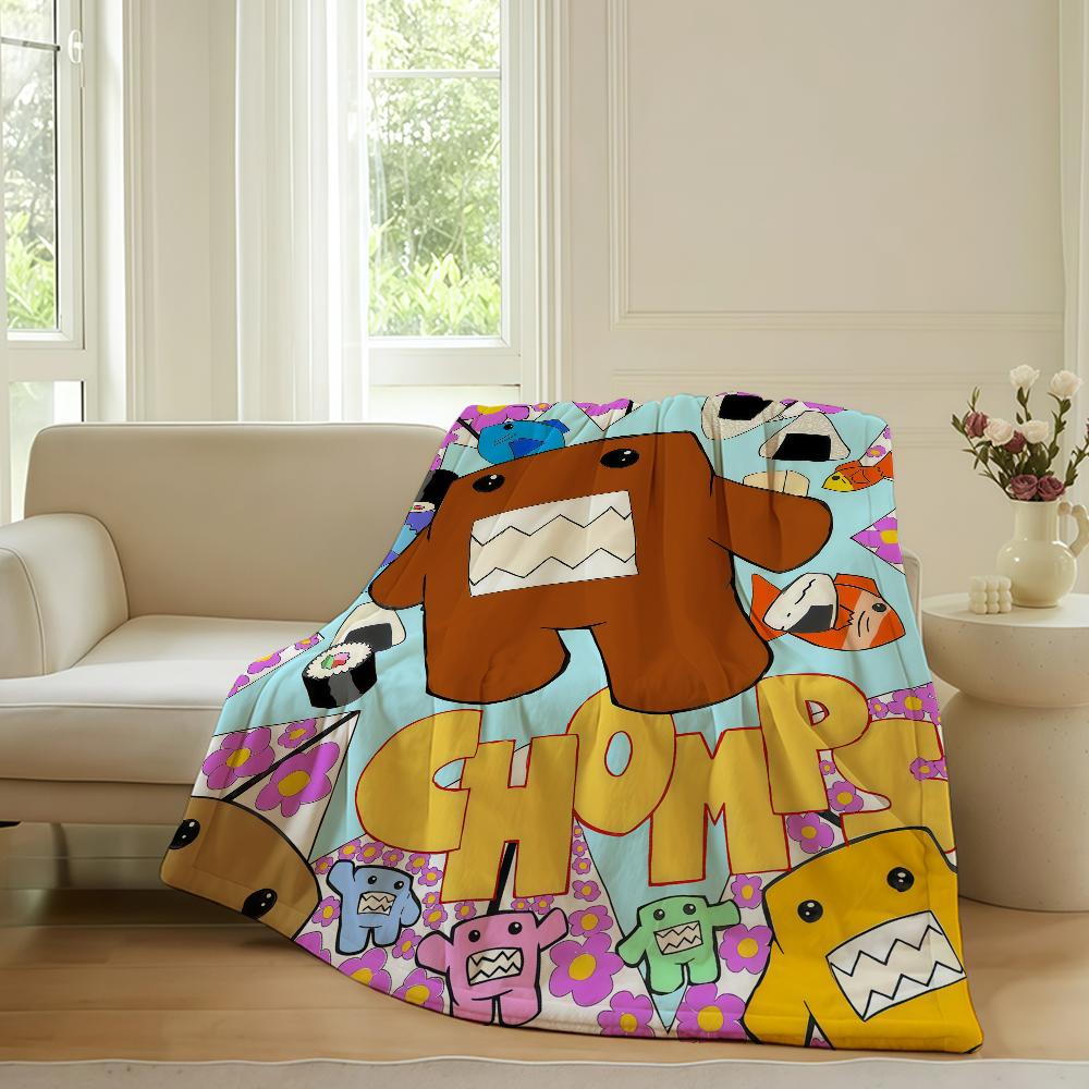 Cartoon cute Domo kun Blanket For Sofa Office Bed Plane Travel Sleep Read Relax Camping Soft And Warm