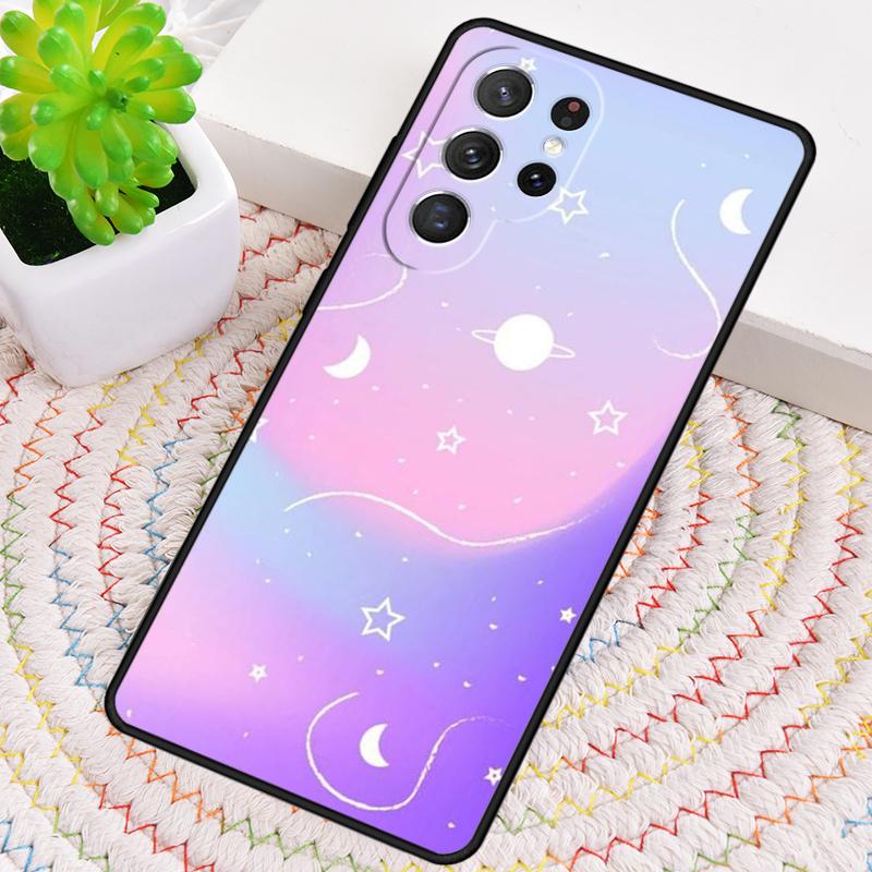 Пастельный силиконовый чехол для телефона Луна и Звезды для Samsung Galaxy note 10 pro S26 S25 S24 S23 S22 S21 Plus S25Ultra Capa Cover