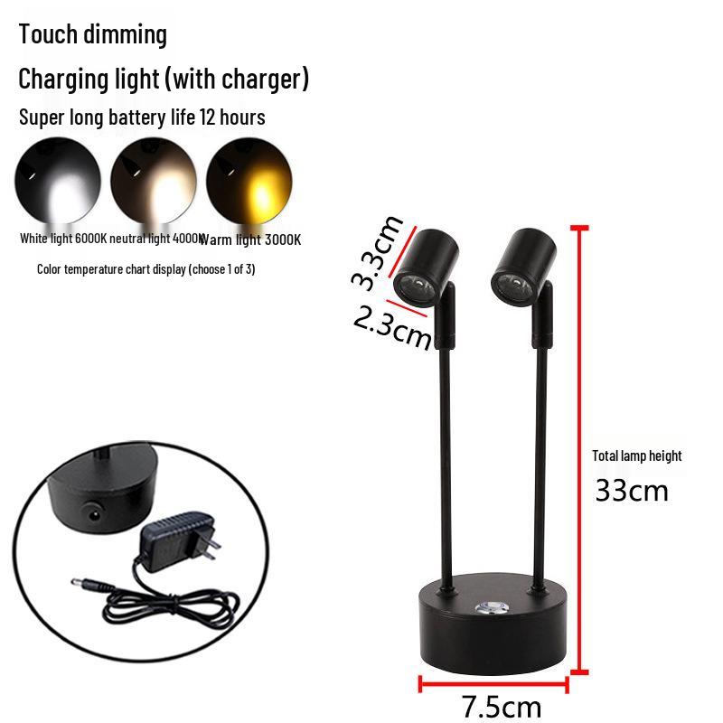 Tri-Color Touch Dimming Jewelry Display Light
