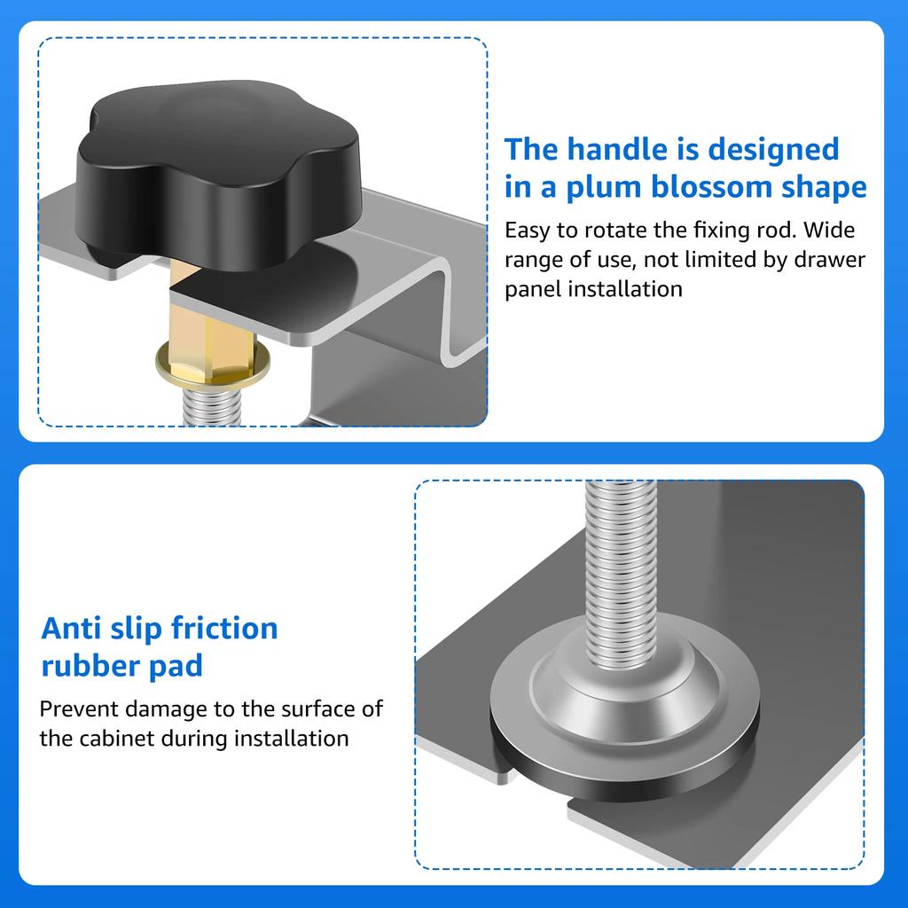4 шт. С-образный зажим для установки ящика шкафа, двухсторонние зажимы для лицевой рамы шкафа для установки передней панели ящика, рамы шкафа