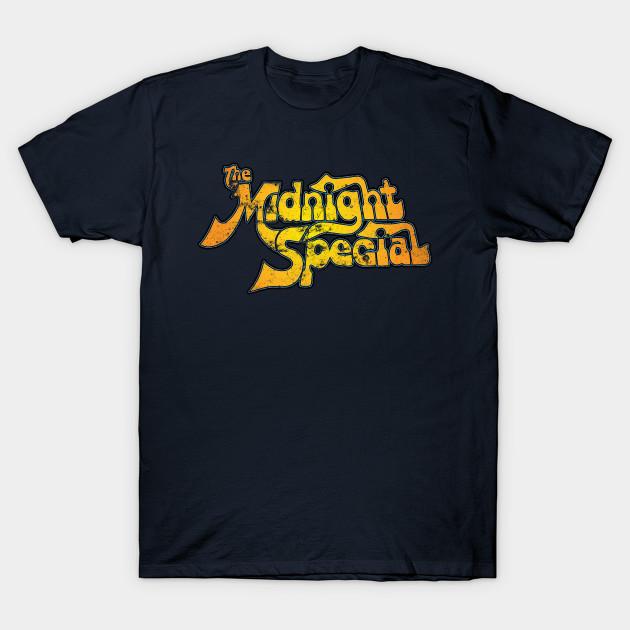 Asian Size Men Black Print T-shirt Midnight Special No-Cut Heat Transfer Print Cotton Tshirt