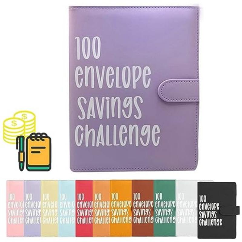 Простой и интересный способ сэкономить 5050 долларов, папка-переплет для бюджетной книги Savings Challenge с конвертами для наличных, книга-планировщик бюджета для составления бюджета, коричневая и черная