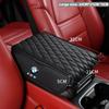 Car Armrest Box Height Pad Universal Leather Armrest Cushion For BMW M Power X1 e84 X3 f25 X5 e53 x6 e71 ix3 i3 320i 330d M4 RW7