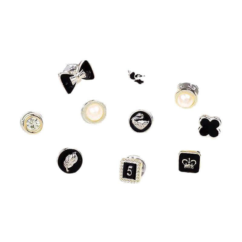 Набор корейских брошей от откровенности из 10 штук: Универсальная булавка-украшение для корсажа, одежды и цветочной бижутерии