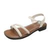 2025 Summer New Flat Bottom Trendy Women's Beach Sandals Outdoor Wear Non-slip Outdoor Versatile Embellish Women Sandal