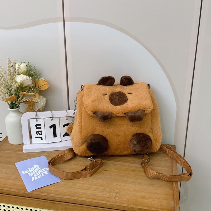 Новая мультяшная милая сумка через плечо для куклы, плюшевая сумка для студента, дорожный рюкзак через плечо, тренд
