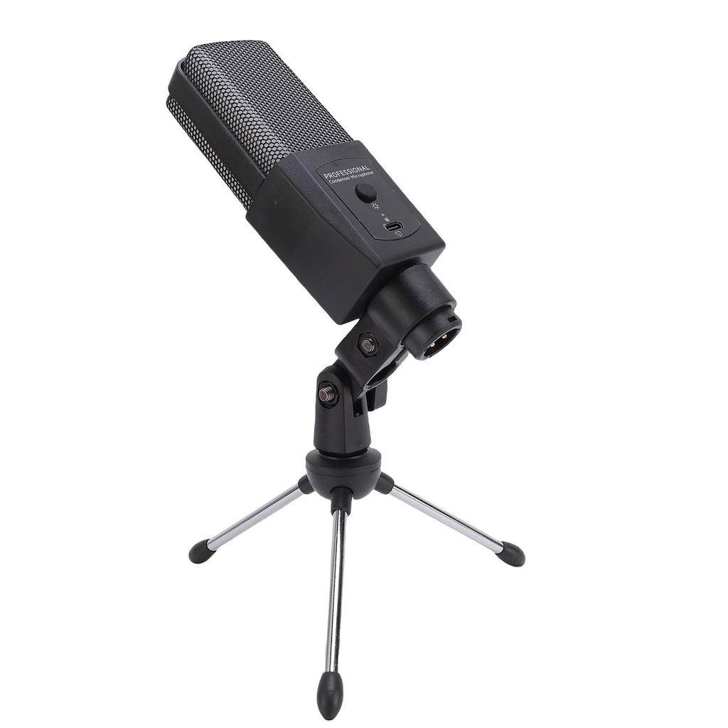 Gaming Microphone with RGB Light USB Computer Condenser Mic with Tripod Stand for PC Streaming Podcast Studio Recording