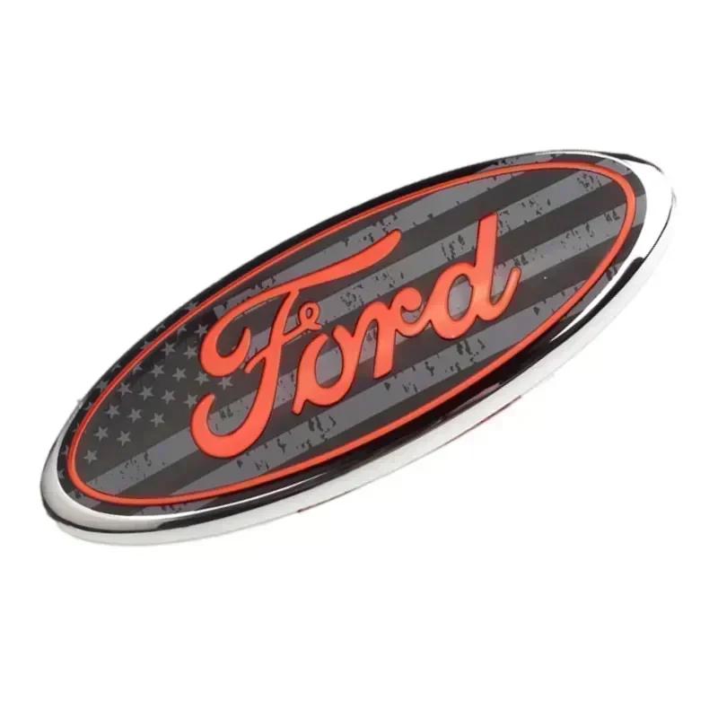 7/9 Inch ABS Car Body Front Rear Logo Emblem Stickers For Ford Edge Mondeo Kuga Ecosport Fiesta Focus Escape Ranger Fusion FKZLV1
