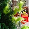 Yousheng Christmas Green Hair Branch Furry Green Curly Picks Handmade Green Elf Stems for Xmas Tree Topper Holiday Home Decor