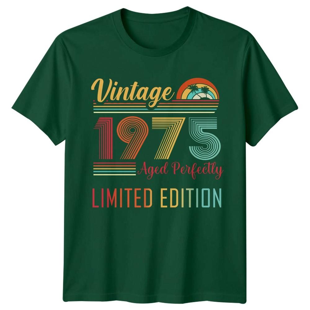 Vintage 1975 Unisexs TShirt 51st Birthday Aged Limited Edition Gift