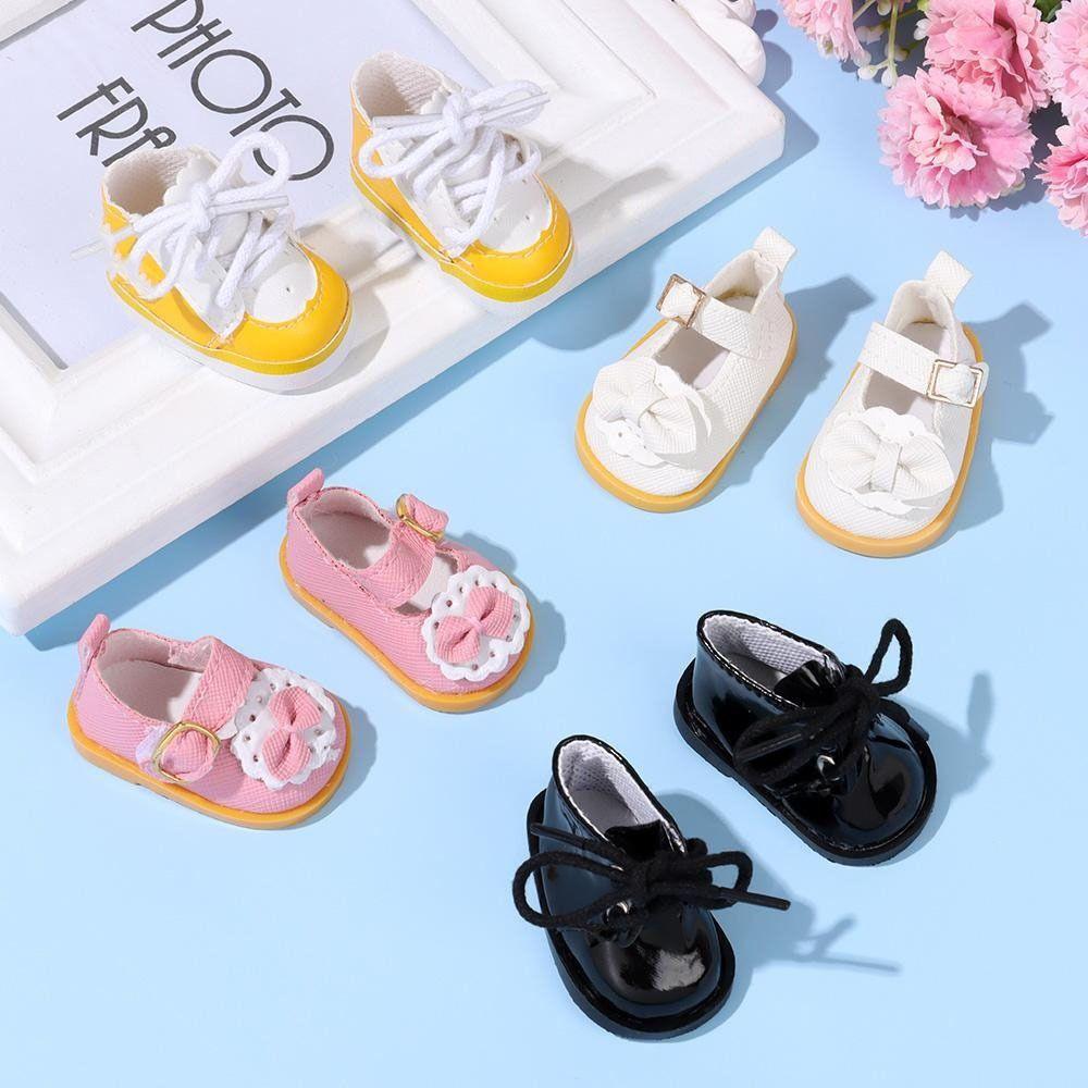 10 Colors Cotton Doll Shoes Fashion PU Leather Shoes New DIY Toys for 20cm Cotton Dolls