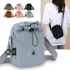 Commuter Kettle Shoulder Bag Women's Lightweight Outdoor Sports Mobile Phone Crossbody Bag Drawstring Small Square Bag