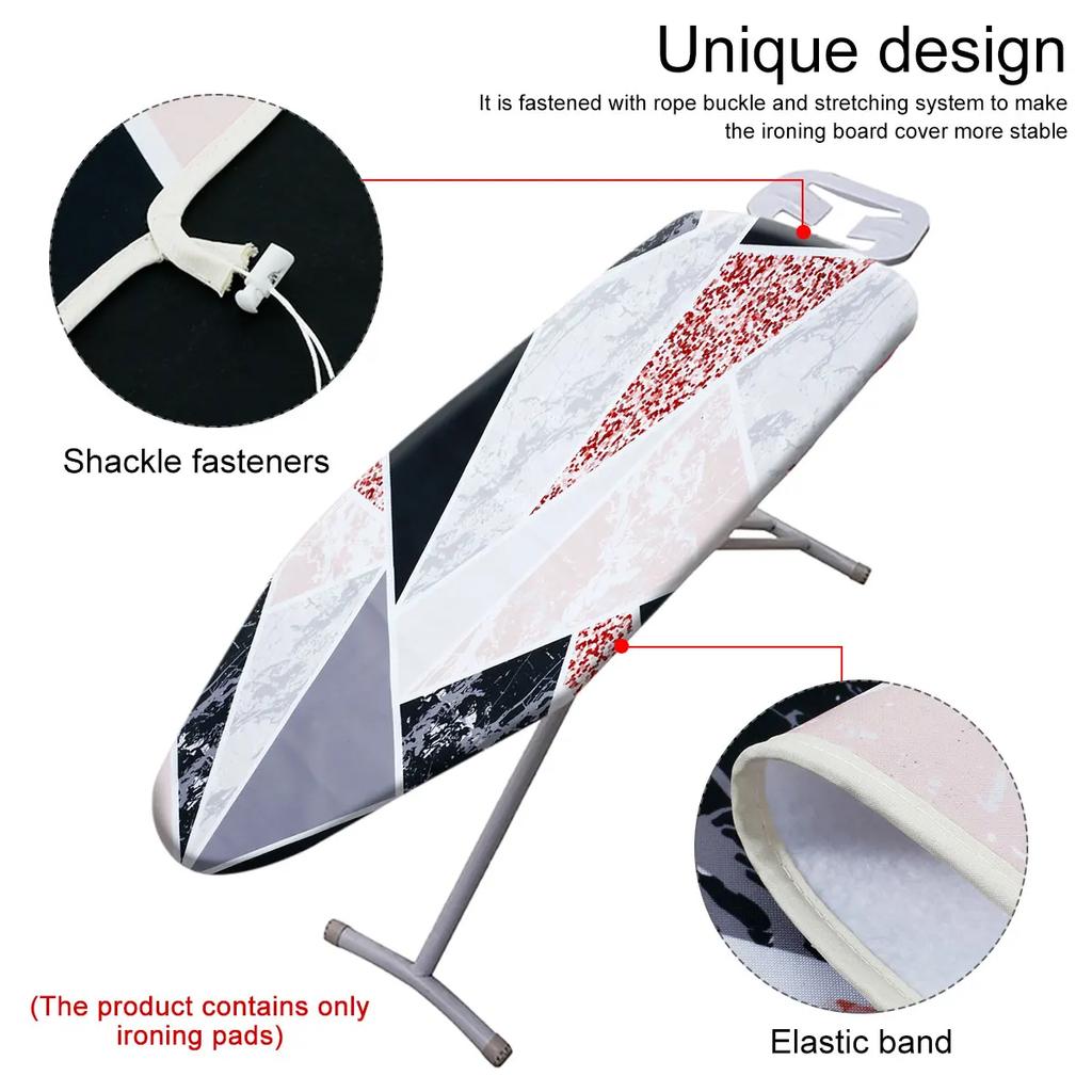 100% Cotton Ironing Board Cover Thick Padding Resistant Adjustable Ironing Board Pad Protective Cloth Fits All Standard Sized