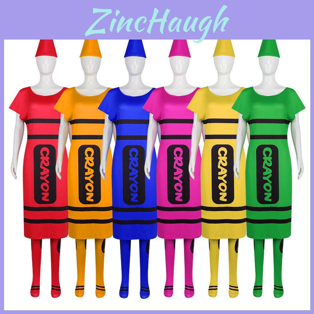 Colored Pencils Cosplay Costume For Adults With Polyester Fabric For Halloween Parties