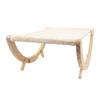 Wooden Cat Hammock Foldable Antislip Easy To Assemble Elevated Pet Hammock Bed Furniture for Indoor Cat Plush Style