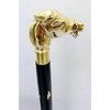 Brass Solid Horse Head Handle Wooden Walking Stick Style Cane Vintage Antique