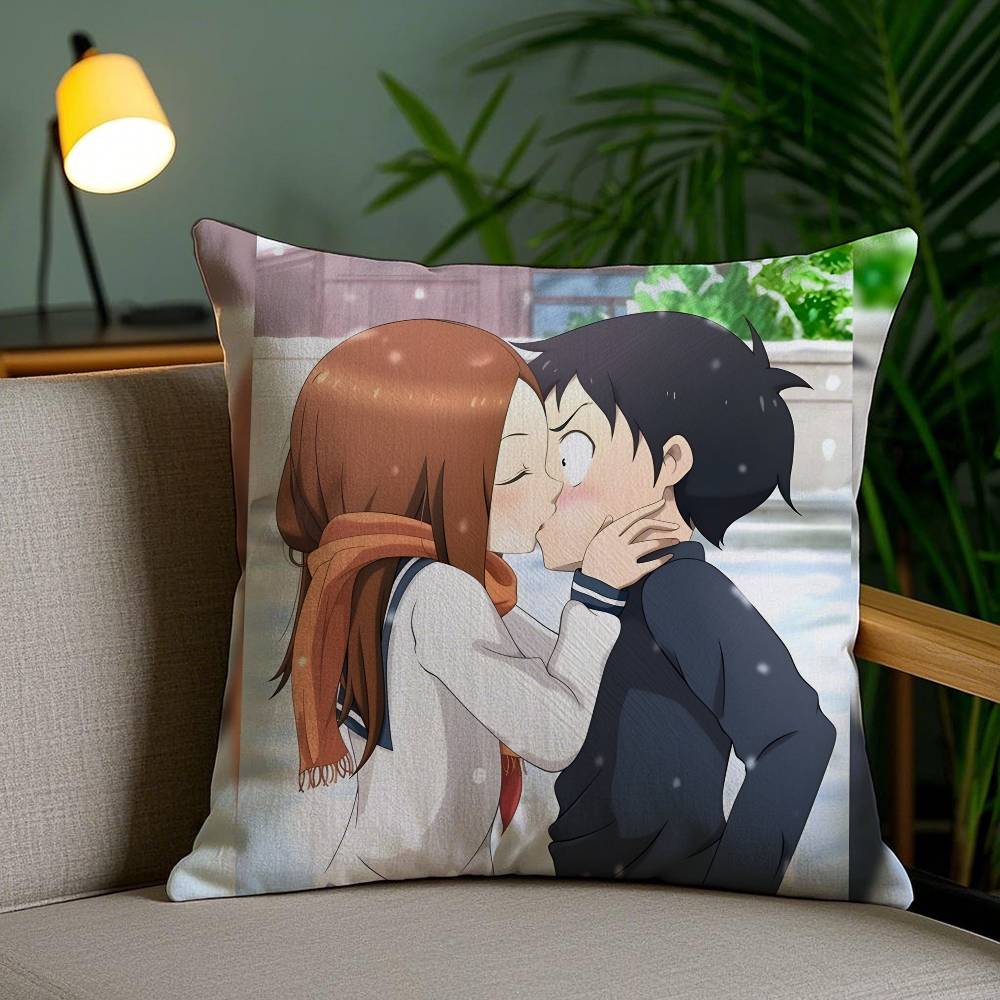 Аниме Мультфильм Такаги-сан х Нисиката-N Наволочка Антипылевой клещ Наволочка Невидимая молния Шелковистый короткий плюш Диван