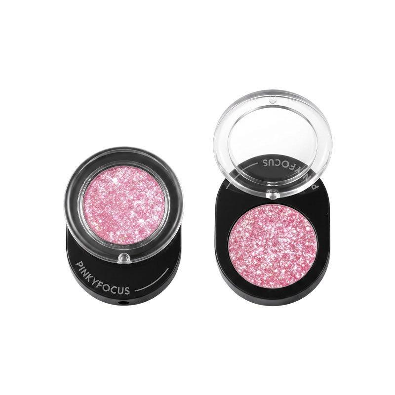 PINKYFOCUS Neon Orange Fine Shimmer Eyeshadow - Single Pan, Brightening Pearl Finish, Non-Flaking.